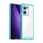 Per OPPO Reno13 F Custodia per telefono in TPU ibrida acrilica serie colorata (blu trasparente)