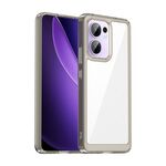 Per OPPO Reno13 F Custodia per telefono in TPU ibrida acrilica serie colorata (grigio trasparente)
