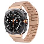 Per Samsung Galaxy Watch Ultra 47mm cinturino magnetico in acciaio inossidabile di bambù (oro rosa)