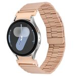 Per Samsung Galaxy Watch 7/6/5/4 Cinturino in metallo con sgancio rapido magnetico in bambù (oro rosa)