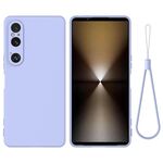 Per Sony Xperia 1 VI Custodia antiurto in silicone liquido Pure Color (viola)