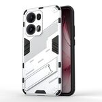 Per OPPO Reno13 Pro 5G Global Punk Armor 2 in 1 PC + TPU Custodia per telefono con supporto (bianco)