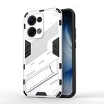 Per OPPO Reno13 5G Global Punk Armor 2 in 1 PC + TPU Custodia per telefono con supporto (bianco)