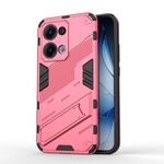 Per OPPO Reno13 5G Global Punk Armor 2 in 1 PC + TPU Custodia per telefono con supporto (rosso chiaro)