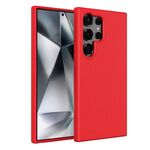 Per Samsung Galaxy S25 Ultra 5G Materiale Paglia di Grano + Custodia per Telefono in TPU (Rosso)