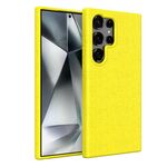 Per Samsung Galaxy S25 Ultra 5G Materiale Paglia di Grano + Custodia per Telefono in TPU (Giallo)