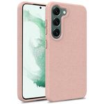 Per Samsung Galaxy S25+ 5G Materiale paglia di grano + Custodia per telefono in TPU (rosa)