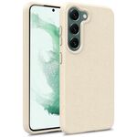 Per Samsung Galaxy S25+ 5G Materiale paglia di grano + Custodia per telefono in TPU (bianco)