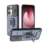 Per OPPO Reno13 Pro 5G Global Sliding Camshield TPU + PC Custodia antiurto per telefono con supporto (blu)