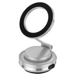 C7 Supporto per telefono magnetico multifunzionale, girevole, pieghevole, con ventosa per auto, supporto per telefono (argento)