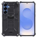 Per Samsung Galaxy S25+ 5G Armor Custodia antiurto in TPU + PC magnetica per telefono con supporto (nero)