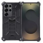 Per Samsung Galaxy S25 Ultra 5G Armor Custodia antiurto in TPU + PC magnetica per telefono con supporto (nero)
