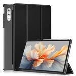 Per Lenovo Yoga Tab Plus Custer Pure Color Custodia per tablet pieghevole in pelle a 3 scomparti (nero)
