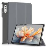 Per Lenovo Yoga Tab Plus Custer Pure Color Custodia per tablet pieghevole in pelle a 3 scomparti (grigio)
