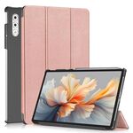 Per Lenovo Yoga Tab Plus Custer Pure Color Custodia per tablet pieghevole in pelle a 3 scomparti (oro rosa)