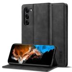 Per Samsung Galaxy S25+ 5G LC.IMEEKE Custodia per telefono in microfibra con forte magnetismo (nero)