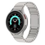 Per Samsung Galaxy Watch 4/5/6/7 One Bead Cinturino per orologio in acciaio inossidabile con fibbia magnetica (colore titanio)