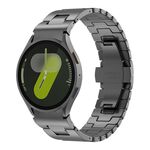 Per Samsung Galaxy Watch 7/6/5/4 Pulsante di sgancio rapido Cinturino in acciaio inossidabile a forma di H (grigio)