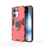 Per OPPO Reno13 5G Global Magnetic Ring Holder PC + Custodia per telefono in TPU (rosso)