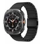 Per Samsung Galaxy Watch Ultra 47mm Bamboo Norman Buckle Cinturino in acciaio inossidabile (nero)