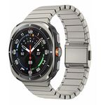 Per Samsung Galaxy Watch Ultra 47mm Bamboo Norman Buckle Titanium Alloy Watch Band (Colore Titanio)