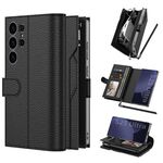 Per Samsung Galaxy S25 Ultra 5G Custodia in pelle con portafoglio GKK Plating (nero)
