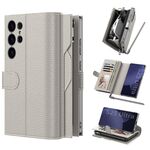 Per Samsung Galaxy S25 Ultra 5G Custodia in pelle con portafoglio GKK Plating (grigio titanio)