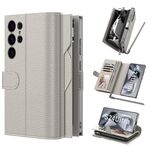 Per Samsung Galaxy S24 Ultra 5G GKK Plating Custodia in pelle per telefono (grigio titanio)