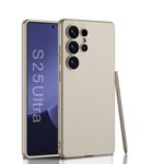 Per Samsung Galaxy S25 Ultra 5G GKK Custodia ultrasottile con effetto pelle, penna non inclusa (grigio titanio)