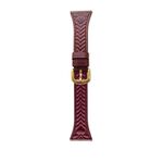 Per Amazfit Active 20mm Cinturino in pelle goffrata a forma di cuore (rosso vino)