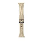 Per Amazfit Active 20mm Cinturino in pelle goffrata a forma di cuore (albicocca)