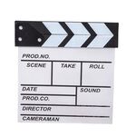 Tavola da regista in legno per riprese video, film, scene cittadine, fotografia, accessori, stile: piccola P bianca
