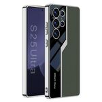 Per Samsung Galaxy S25 Ultra 5G GKK Plating TPU + Custodia per telefono Supercar in pelle con copertura completa (verde)