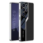 Per Samsung Galaxy S25 Ultra 5G GKK Plating TPU + Custodia per telefono Supercar in pelle con copertura completa (nero)