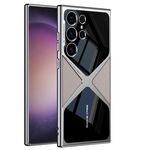 Per Samsung Galaxy S25 Ultra 5G GKK Custodia per telefono antiurto con velocità supersonica in pelle galvanica (bianca)