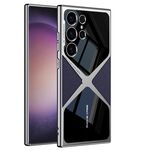 Per Samsung Galaxy S25 Ultra 5G GKK Custodia per telefono antiurto con velocità supersonica in pelle galvanica (blu)