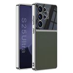 Per Samsung Galaxy S25 Ultra 5G GKK Plating TPU + Custodia per telefono in pelle a copertura totale (verde)