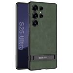 Per Samsung Galaxy S25 Ultra 5G GKK Triumph Custodia per telefono in pelle smerigliata ultra sottile con supporto (verde)