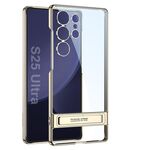 Per Samsung Galaxy S25 Ultra 5G GKK Triumph Phantom Custodia trasparente per telefono con supporto (oro)
