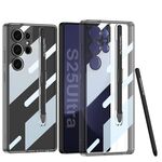Per Samsung Galaxy S25 Ultra 5G GKK Space Series Custodia antiurto a copertura totale con penna (nero trasparente)