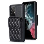 Per Samsung Galaxy A52 4G / 5G Portafoglio verticale Custodia in pelle rombica (nero)