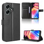 Per Infinix Hot 30i / 30i Custodia per telefono in pelle con trama a diamante NFC (nera)