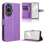 Custodia in pelle per Huawei nova 11 Pro Diamond Texture (viola)