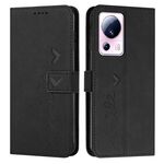 Per Xiaomi Civi 2/13 Lite Skin Feel Custodia per telefono in pelle con motivo a cuore (nero)