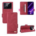 Custodia per telefono in pelle con chiusura magnetica per Realme GT Neo5 SE (rosso)