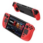 Custodia per console di gioco anti-caduta a contrasto di colore GKK per Steam Deck (rosso)