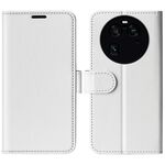 Per OPPO Find X6 Pro R64 Custodia per telefono in pelle con vibrazione orizzontale texture (bianca)