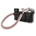 Cinturino da polso per fotocamera con corda da arrampicata Bracciale resistente all'usura per fotocamera SLR (oro rosa)