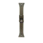 Per COROS Pace 3 Cinturino in pelle con stampa a forma di cuore da 22 mm (verde retrò)