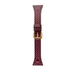 Per COROS Pace 3 Cinturino in pelle con stampa a forma di cuore da 22 mm (rosso vino)